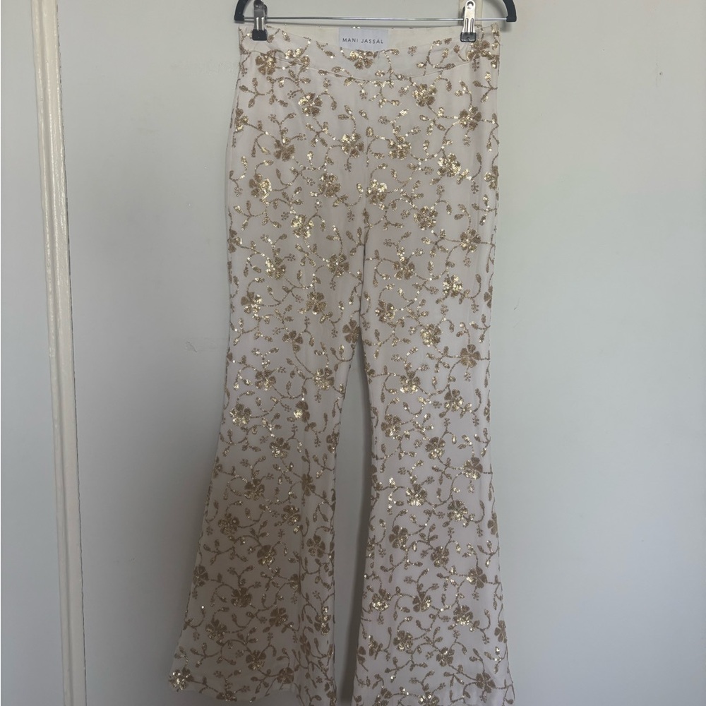 Mani Jassal Preloved Gold Sequin Embellished Bell Bottoms